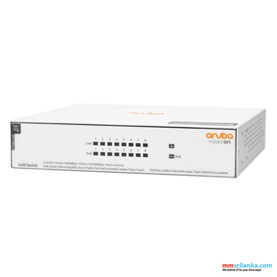 HPE Networking Instant On 1430 8G Class4 PoE 64W Switch (R8R46A) (5Y)